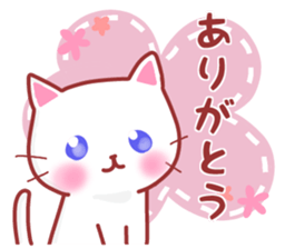 A cat and rabbit sticker #10902793