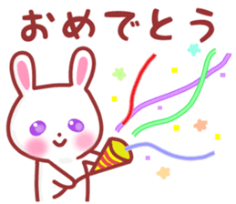 A cat and rabbit sticker #10902802