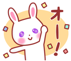 A cat and rabbit sticker #10902805