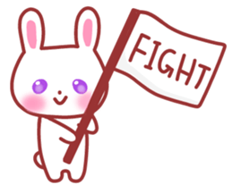 A cat and rabbit sticker #10902806