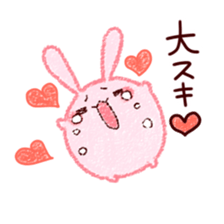 Sticker of love rabbit 4 sticker #10902993