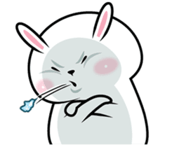 Fat White Rabbit sticker #10903558