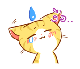 salmon cat and friend sticker #10905744