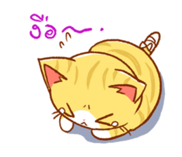 salmon cat and friend sticker #10905747