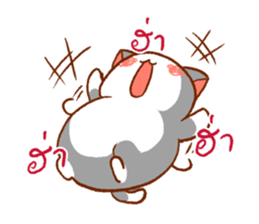 salmon cat and friend sticker #10905749