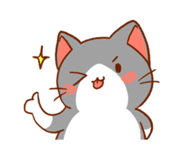 salmon cat and friend sticker #10905750