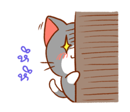 salmon cat and friend sticker #10905752