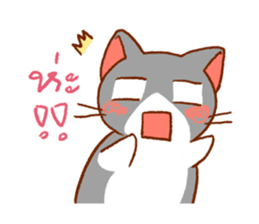 salmon cat and friend sticker #10905753