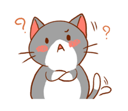 salmon cat and friend sticker #10905756