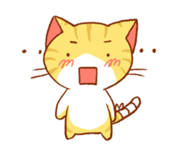 salmon cat and friend sticker #10905762