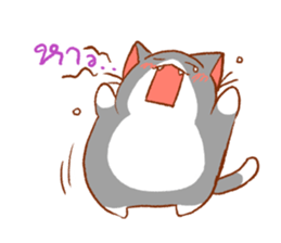 salmon cat and friend sticker #10905765