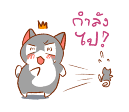 salmon cat and friend sticker #10905767