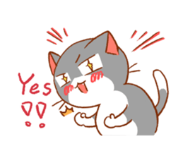 salmon cat and friend sticker #10905771