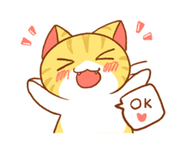 salmon cat and friend sticker #10905774