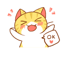 salmon cat and friend sticker #10905774