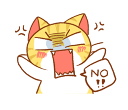 salmon cat and friend sticker #10905775