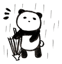 Calligraphy's Panda in summer sticker #10905940