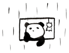 Calligraphy's Panda in summer sticker #10905943