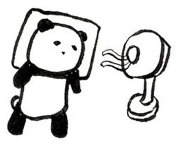 Calligraphy's Panda in summer sticker #10905952