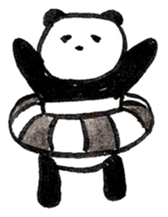 Calligraphy's Panda in summer sticker #10905953