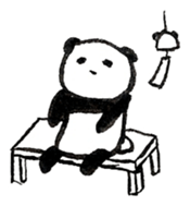 Calligraphy's Panda in summer sticker #10905956