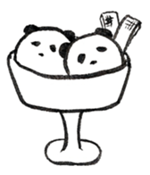 Calligraphy's Panda in summer sticker #10905960