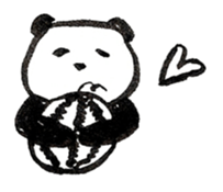 Calligraphy's Panda in summer sticker #10905964