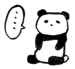 Calligraphy's Panda in summer sticker #10905975