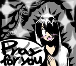 Girl (or an older sister) comics style 2 sticker #10906976