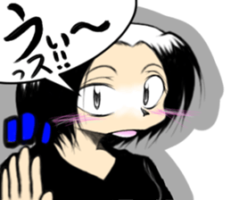 Girl (or an older sister) comics style 2 sticker #10906977