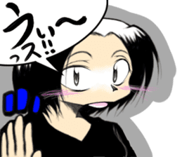 Girl (or an older sister) comics style 2 sticker #10906977