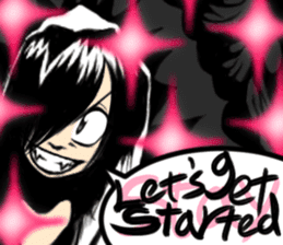 Girl (or an older sister) comics style 2 sticker #10906978