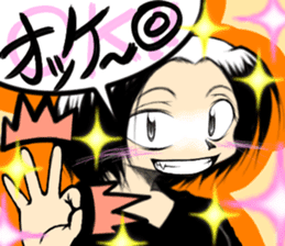 Girl (or an older sister) comics style 2 sticker #10906979