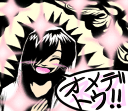 Girl (or an older sister) comics style 2 sticker #10906980