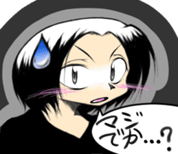 Girl (or an older sister) comics style 2 sticker #10906981