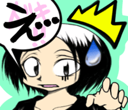 Girl (or an older sister) comics style 2 sticker #10906983