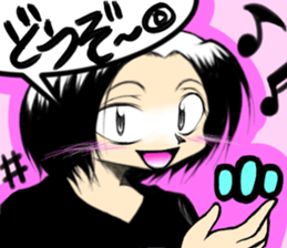 Girl (or an older sister) comics style 2 sticker #10906985