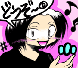 Girl (or an older sister) comics style 2 sticker #10906985