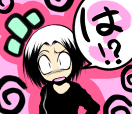 Girl (or an older sister) comics style 2 sticker #10906990