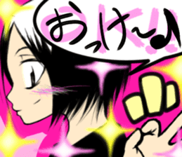 Girl (or an older sister) comics style 2 sticker #10906993