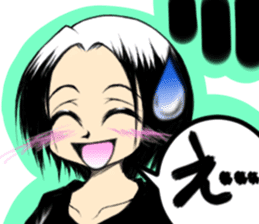 Girl (or an older sister) comics style 2 sticker #10906994