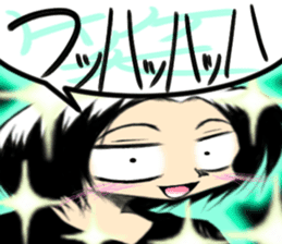 Girl (or an older sister) comics style 2 sticker #10907003