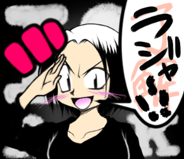 Girl (or an older sister) comics style 2 sticker #10907005
