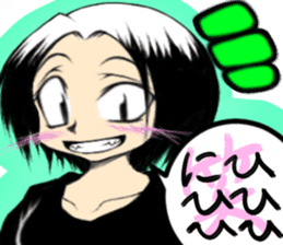 Girl (or an older sister) comics style 2 sticker #10907010