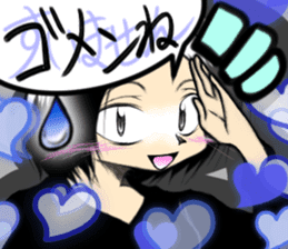 Girl (or an older sister) comics style 2 sticker #10907012