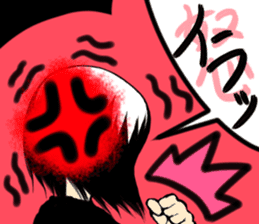 Girl (or an older sister) comics style 2 sticker #10907013