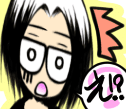 Girl (or an older sister) comics style 2 sticker #10907014