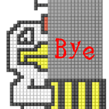 8-bit pixel  Peeking from utility pole sticker #10907030