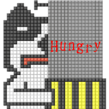 8-bit pixel  Peeking from utility pole sticker #10907039