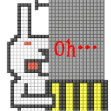 8-bit pixel  Peeking from utility pole sticker #10907043